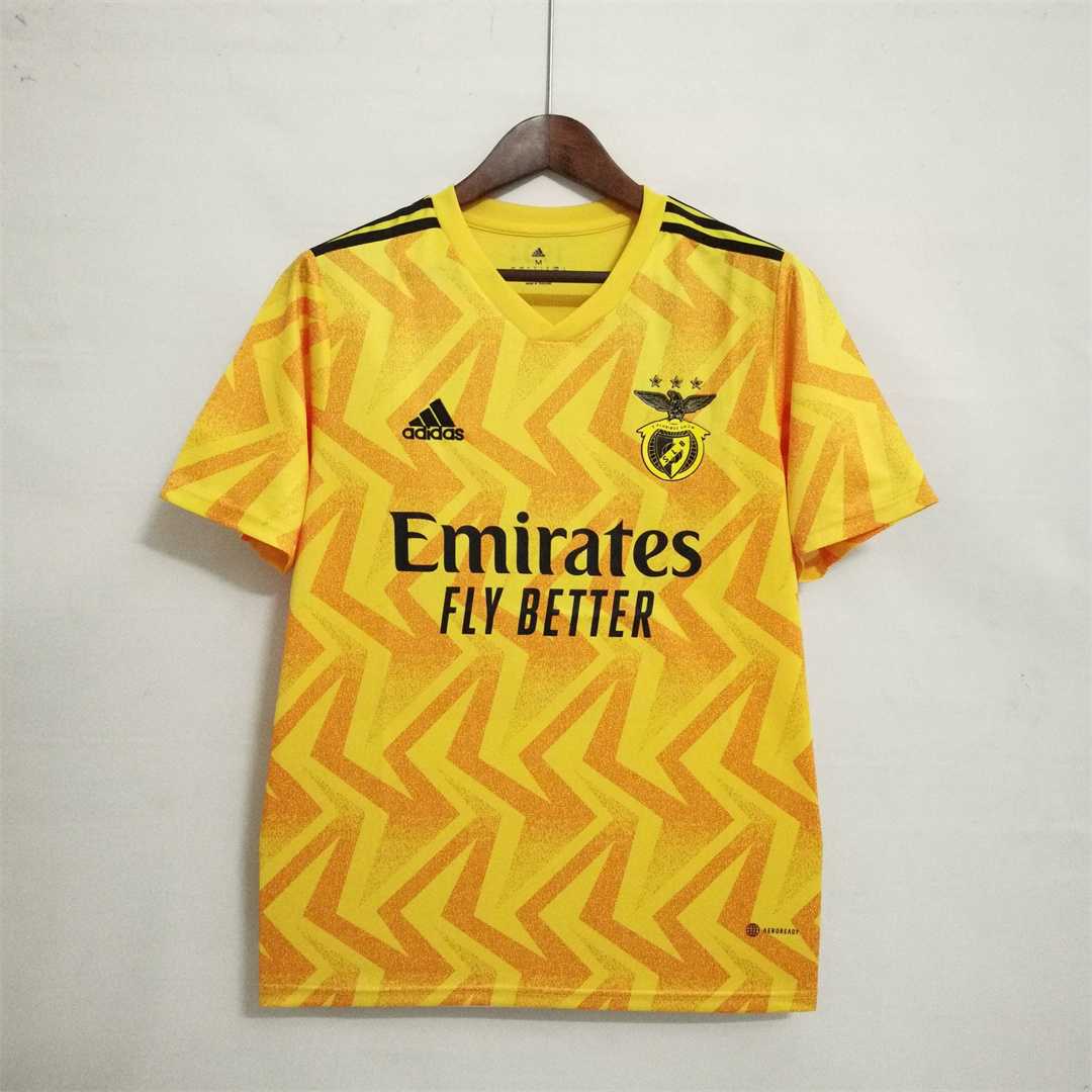 AAA Quality Benfica 22/23 Away Yellow Soccer Jersey